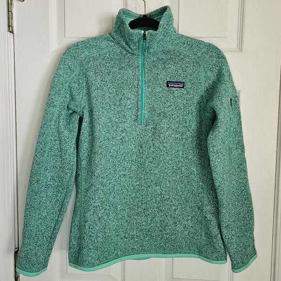 Patagonia Better Sweater Mint Green 1/4 Zip - Women's Medium - Picture 1 of 6